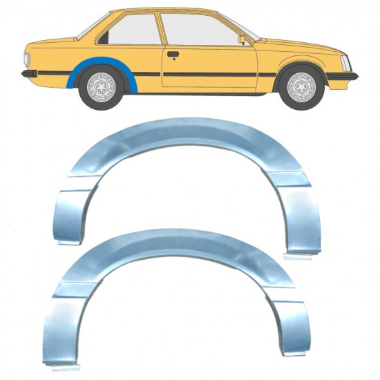 Lem zadného blatníka pre Opel Rekord E 1977-1986 / Ľavá+Pravá / Sada 11039