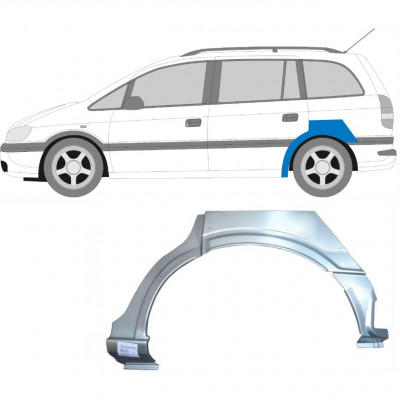 Lem zadného blatníka pre Opel Zafira 1999-2005 / Ľavý 6889