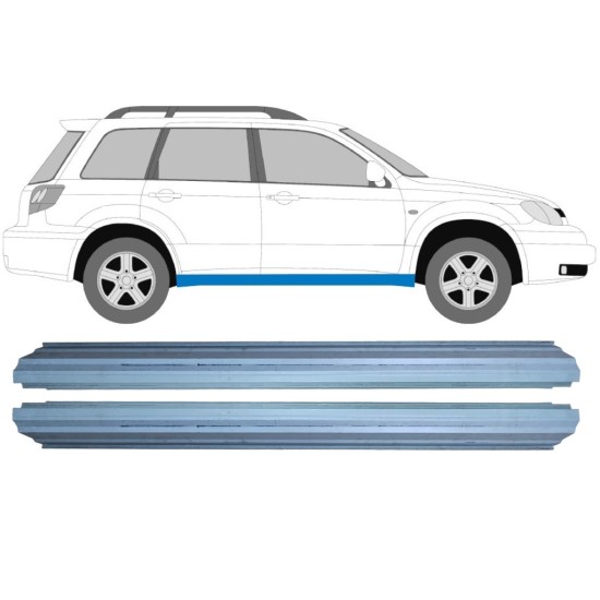 Opravný plech prahu pre Mitsubishi Outlander 2003-2007 / Ľavá+Pravá / Sada 16144