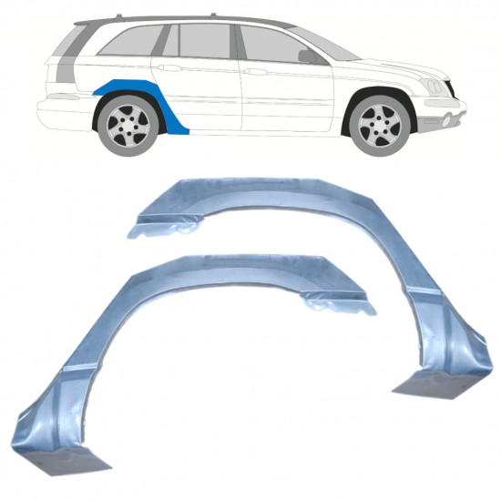 Lem zadného blatníka pre Chrysler Pacifica 2003-2007 / Ľavá+Pravá / Sada 9970