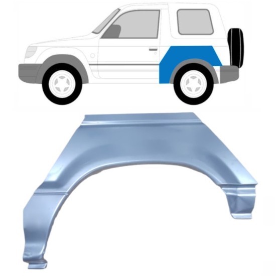 Lem zadného blatníka pre Mitsubishi Pajero 1991-2001 / Ľavý 15126