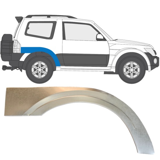 Lem zadného blatníka pre Mitsubishi Pajero 2006-2021 / Pravá 14837