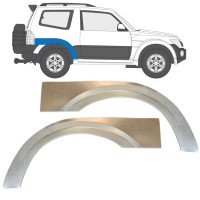 Lem zadného blatníka pre Mitsubishi Pajero 2006-2021 / Ľavá+Pravá / Sada 14839