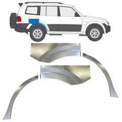 Lem zadného blatníka pre Mitsubishi Pajero 2006-2021 / Ľavá+Pravá / Sada 14842
