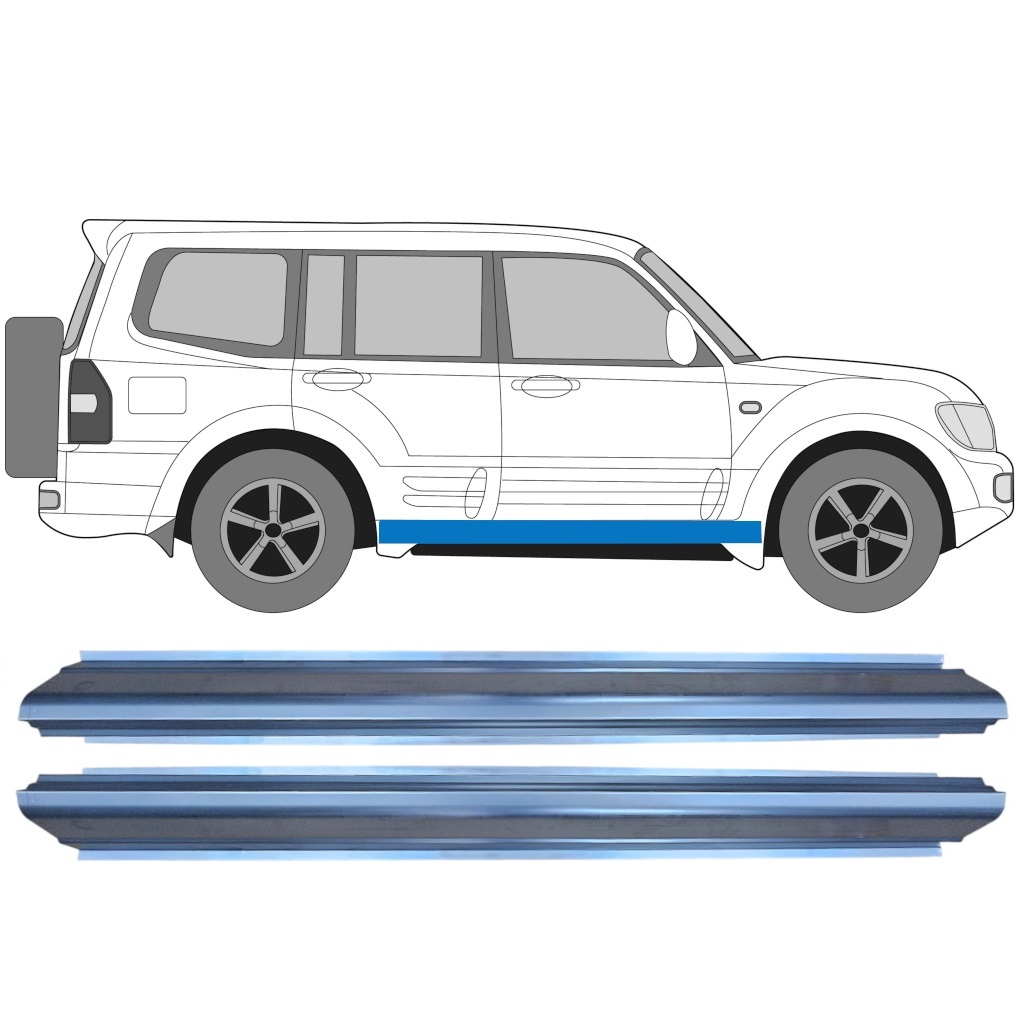 Opravný Plech Prahu Pre Mitsubishi Pajero 1999-2006 / Ľavá+Pravá / Sada 11362