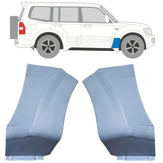 Opravný plech predného blatníka pre Mitsubishi Pajero 1999-2006 / Ľavá+Pravá / Sada 16903