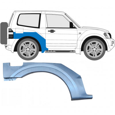 Lem zadného blatníka pre Mitsubishi Pajero 1999-2006 / Pravá 6828