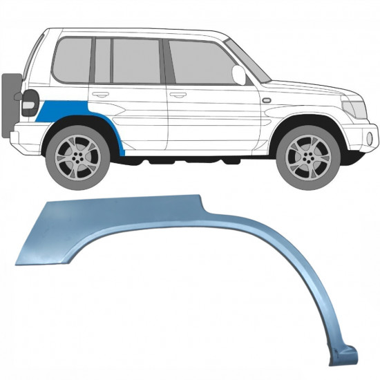 Lem zadného blatníka pre Mitsubishi Pajero Pinin 1998-2007 / Pravá 5132