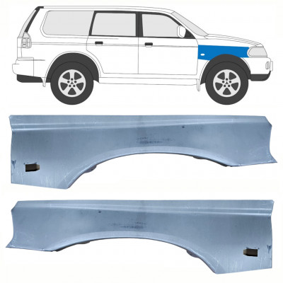 Opravný plech predného blatníka pre Mitsubishi Pajero Sport 1996-2008 / Ľavá+Pravá / Sada 10104