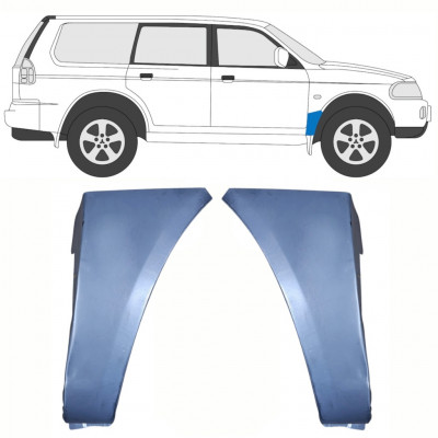 Opravný plech predného blatníka pre Mitsubishi Pajero Sport 1996-2008 / Ľavá+Pravá / Sada 10112