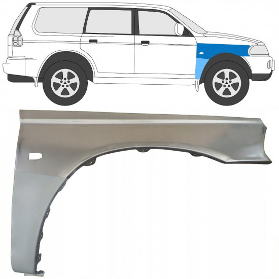 Opravný plech predného blatníka pre Mitsubishi Pajero Sport 1996-2008 / Pravá / Sada 8542