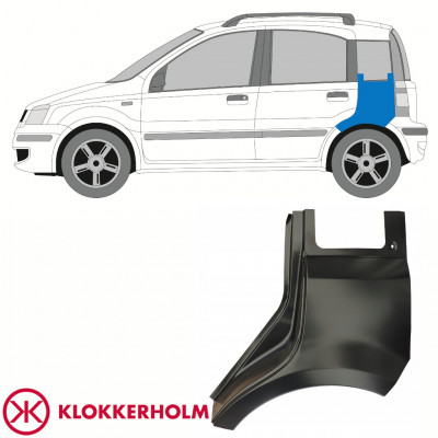 Lem zadného blatníka pre Fiat Panda 2003-2012 / Ľavý 10752