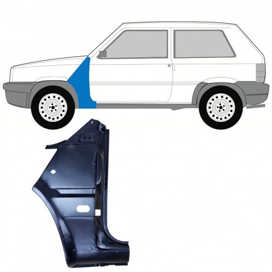 Opravný plech predného blatníka pre Fiat Panda 1980-2002 / Ľavý 11812