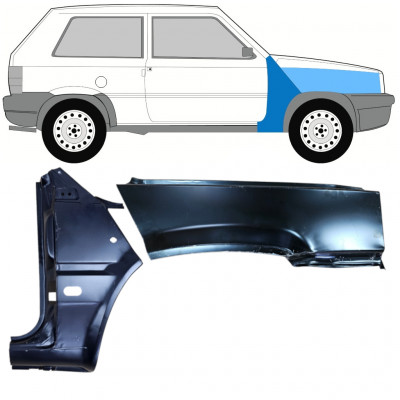 Opravný plech predného blatníka pre Fiat Panda 1980-2002 / Pravá / Sada 11816