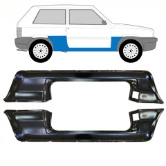 Kompletný prah pre Fiat Panda 1980-2002 / Ľavá+Pravá / Sada 10756
