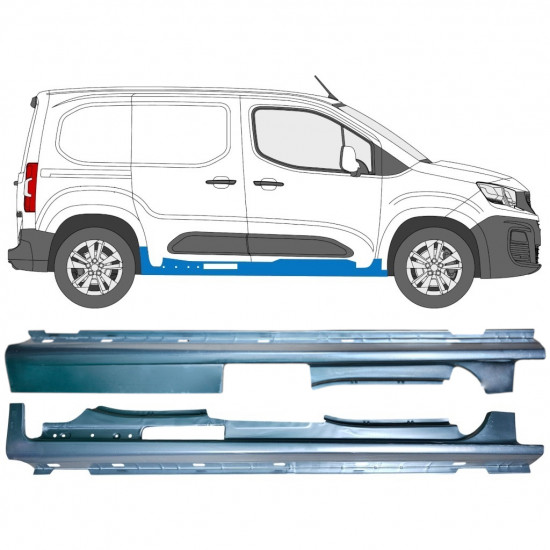 Kompletný prah pre Peugeot Partner 2018-2023 / Ľavý / Pravá / Ľavá+Pravá / Sada 12881