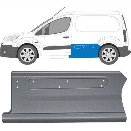 Opravný plech boku pre Peugeot Partner 2008-2018 / Ľavý 17016