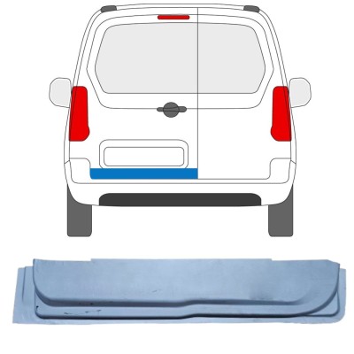 Opravný plech zadných dverí vnútorný pre Citroen Berlingo 2008-2018 / Ľavý 16910
