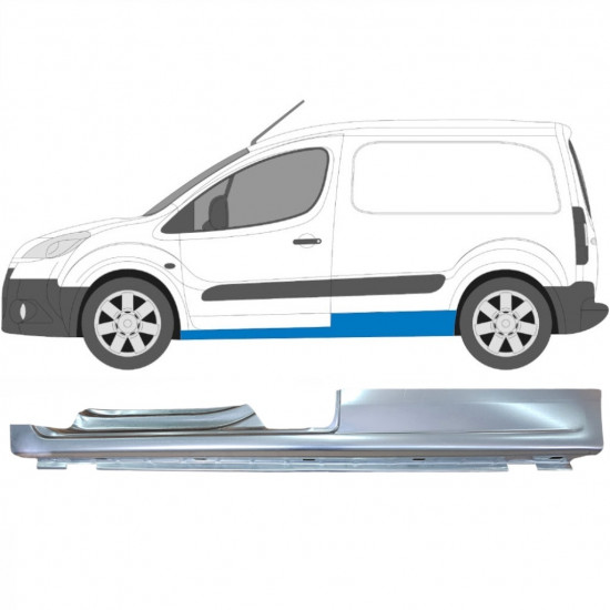 Kompletný prah pre Peugeot Partner C Berlingo 2008- / Ľavý 5409