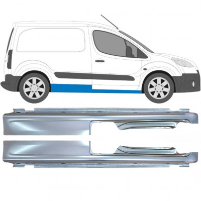 Opravný plech prahu pre Peugeot Partner C Berlingo 2008- / Ľavá+Pravá / Sada 10113