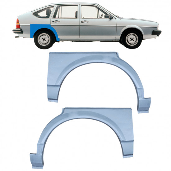 Lem zadného blatníka pre VW Passat B2 1980-1988 / Ľavá+Pravá / Sada 10472