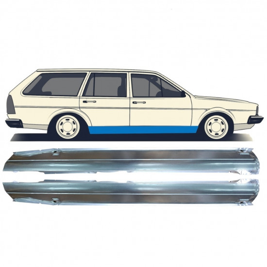 Opravný plech prahu pre VW Passat B2 1980-1988 / Ľavá+Pravá / Sada 9604