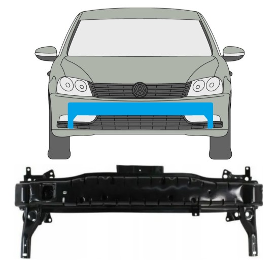 Výstuha predného nárazníka / Nosník pre Volkswagen Passat B7 2010-2015 17259