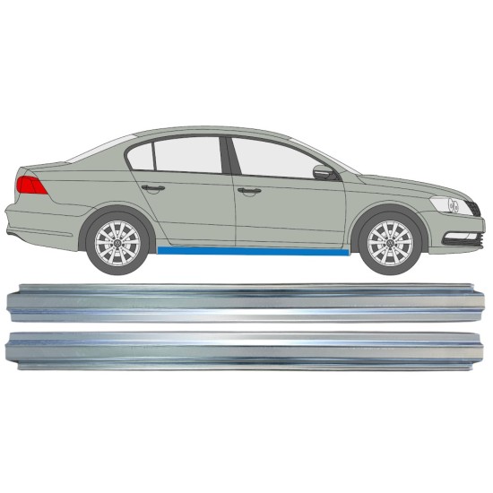 Opravný plech prahu pre Volkswagen Passat B7 2010-2015 / Ľavá+Pravá / Sada 16357