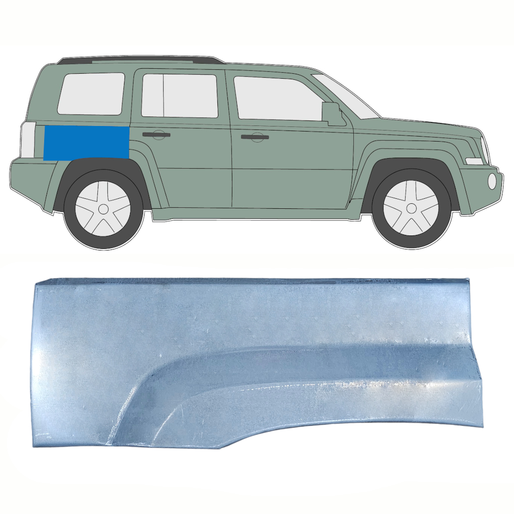 Lem Zadného Blatníka Pre Jeep Patriot 2006- / Pravá 10303