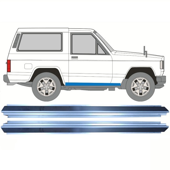 Opravný plech prahu pre Nissan Patrol K160 1979-1990 / Ľavá+Pravá / Sada 16291