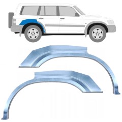 Lem zadného blatníka pre Nissan Patrol Y61 GY61 1997-2009 / Ľavá+Pravá / Sada 10283