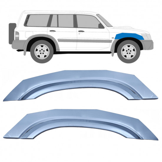 Opravný plech predného blatníka pre Nissan Patrol 1997-2009 / Ľavá+Pravá / Sada 10573