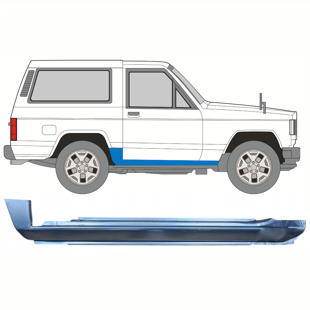 Kompletný Prah Pre Nissan Patrol K160 1979-1990 / Pravá 8639