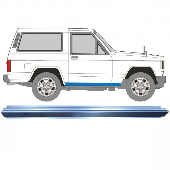 Opravný plech prahu pre Nissan Patrol 1979-1993 / Vľavo = Vpravo (symetrické) 8635