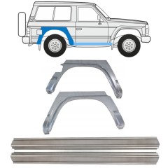 Opravný plech prahu + zadného blatníka pre Nissan Patrol Y60 GY60 1990-1997 / Ľavá+Pravá / Sada 11542