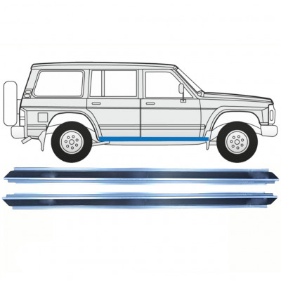 Opravný plech prahu pre Nissan Patrol 1990-1997 / Vľavo = Vpravo (symetrické) / Sada 10312