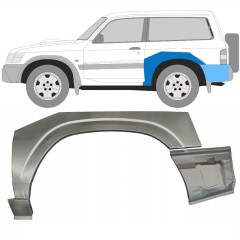 Lem zadného blatníka pre Nissan Patrol Y61 GY61 1997-2009 / Ľavý / Sada 10799