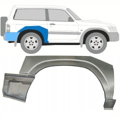 Lem zadného blatníka pre Nissan Patrol Y61 GY61 1997-2009 / Pravá / Sada 10798