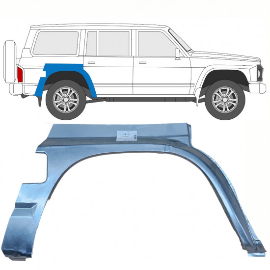 Lem zadného blatníka pre Nissan Patrol 1990-1997 / Pravá 8399