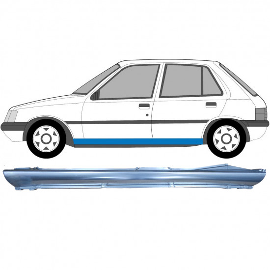 Opravný plech prahu pre Peugeot 205 1983-1998 / Ľavý 6948