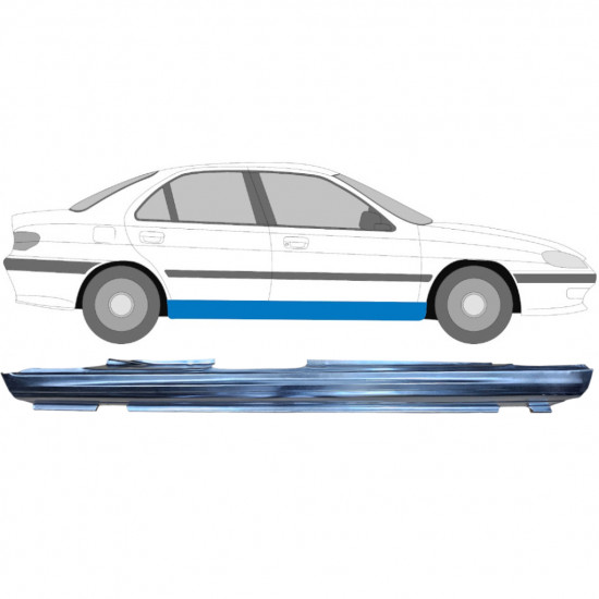 Kompletný prah pre Peugeot 406 1995-2005 / Pravá 5796