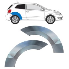 Lem zadného blatníka pre Volkswagen Polo 2009-2017 / Ľavá+Pravá / Sada 16360