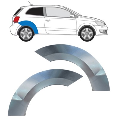Lem zadného blatníka pre Volkswagen Polo 2009-2017 / Ľavá+Pravá / Sada 16360