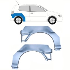 Lem zadného blatníka pre Volkswagen Polo 1994-1999 / Ľavá+Pravá / Sada 10193