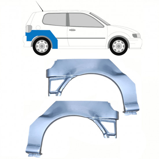 Lem zadného blatníka pre VW Polo 1994-1999 / Ľavá+Pravá / Sada 10193