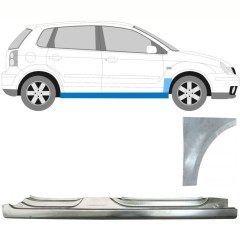 Kompletný prah + opravný plech predného blatníka pre Volkswagen Polo 2001-2009 / Pravá / Sada 8729