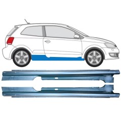 Kompletný prah pre Volkswagen Polo 2009-2017 / Ľavá+Pravá / Sada 12861