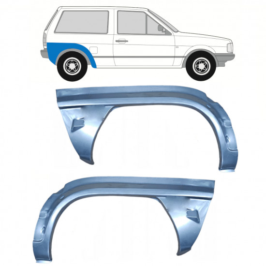 Lem zadného blatníka pre VW Polo 1981-1984 / Ľavá+Pravá / Sada 10462