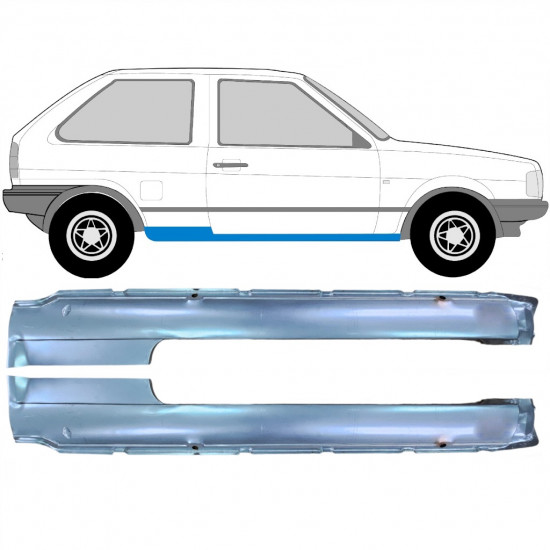 Opravný plech prahu pre VW Polo 1981-1994 / Ľavá+Pravá / Sada 10509