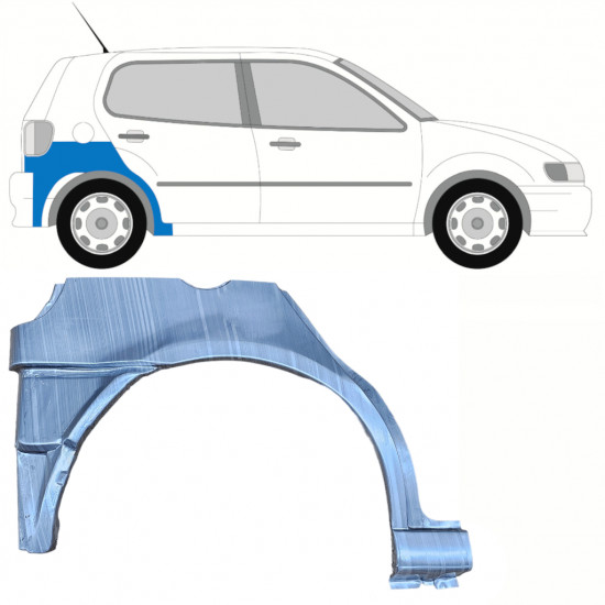 Opravný plech zadného blatníka spodná časť pre VW Polo 1994-1999 / Pravá 10194